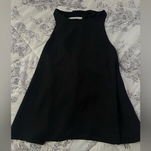Zara Black Sleeveless Back Tie Top